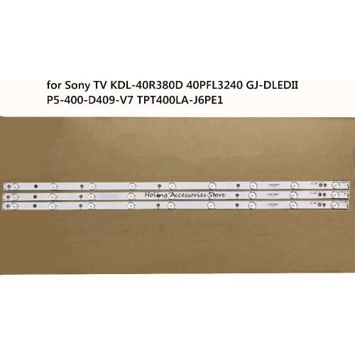New 5set=20 PCS 9LEDs 798mm LED backlight strip for Sony TV KDL-40R380D 40PFL3240 GJ-DLEDII P5-400-D409-V7 TPT400LA-J6PE1