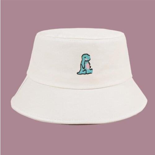 The new style fashion Lovely dinosaur Bucket Hat Fisherman Hat outdoor travel hat Sun Cap Hats for Men and Women 65