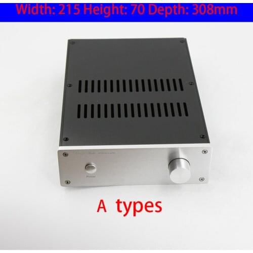 KYYSLB 215*70*308mm All Aluminum Amplitier Chassis 2207 Preamp DAC Box House DIY Enclosure with Blank Amplifier Case Shell