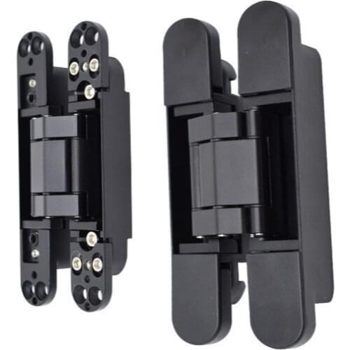 Completely concealed metal hinge and closure load bearing 120kg Heavy Duty gate 3D adjustable invisible hinge Door accessories