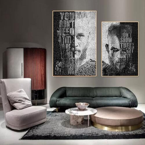 Ragnar Lothbrok Vikings Pictures Abstract Diamond Painting Cross Stitch Poster Modern Diamond Mosaic Wall Art Home Decoration