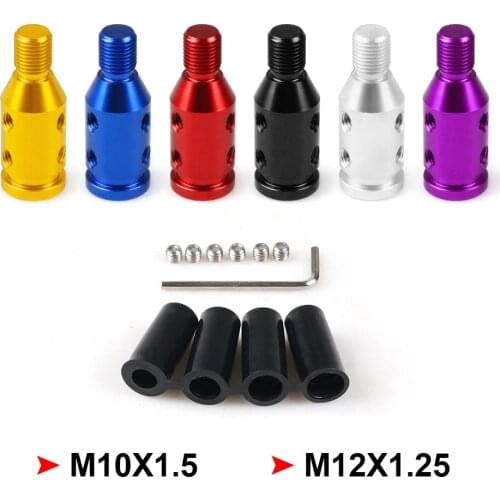 For M10x1.5/M12x1.25 Thread Car Manual Gear Shift Knob Adapter Aluminum Alloy