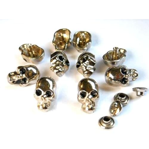 300 Pcs/Lot Silver Skull Rivet Studs