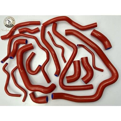 Silicone Radiator Hose Kit For VW Volkswagen R R20 Scirocco (18pcs) RED/BLUE/BLACK