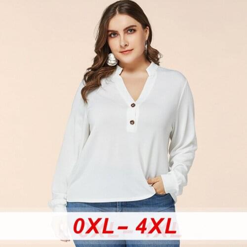 Long Sleeve V Neck Casual Womens Shirt Tops Loose Plus Size Shirt Fashion Solid Sexy Tops Office Ladies Basic Pullover