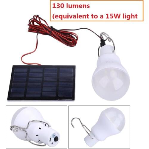 15W 130LM Solar panel Solar Power Outdoor Light Solar Lamp Portable Bulb Solar Energy Lamp Led Lighting Panel Camp Fishing