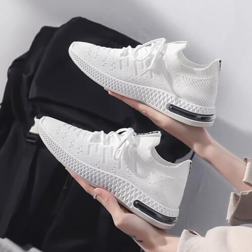 Zapatos Mujer 2020 New Women Running Shoes Sport Shoes Lightweight Walking Flat Sock Ladies Sneakers Black White Pink Footwear