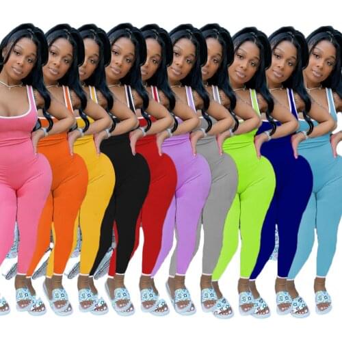 Casaul Women Jumpsuit Sleeveless Skinny Playsuit Long Romper Women Jumpsuit Streetwear Summer Clothes For Women