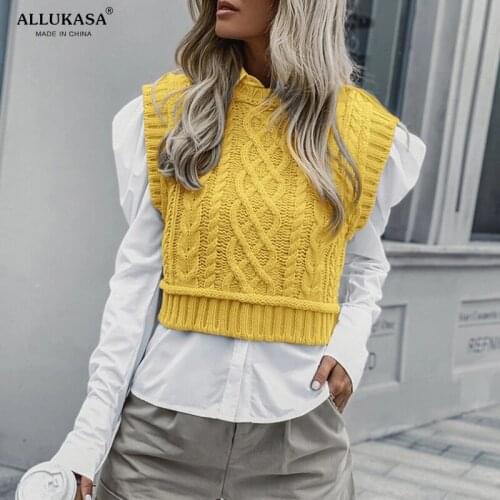 Women Casual Sweater Knitted Pullover Female Chic Sleeveless Girls Autumn Sweaters Cute Comfortable Jumpers Every Day New Style