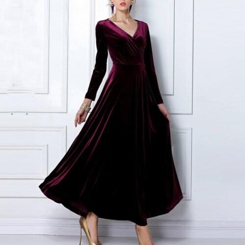 Middle East Muslim Abaya Clothing Elegant Velvet Dress Fashion Loose Plus Size Party Evening Maxi Dresses Ladies Autumn Winter