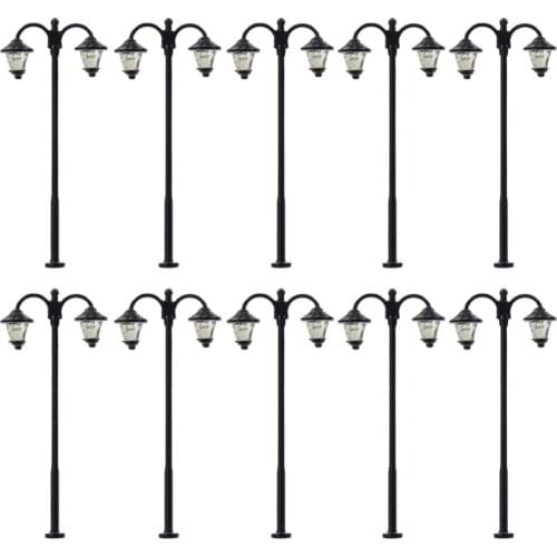 10pcs Model Railway Led Lamppost Lamps Street Lights N Scale 4.5cm 12V New LYM19 model outdoor lamp yard light leds