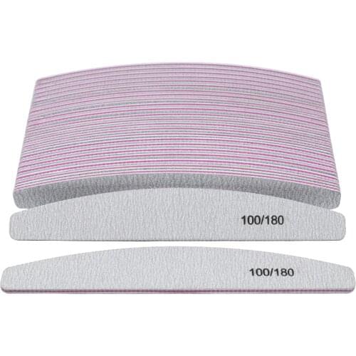 10Pcs Nail File Buffer nail tools nail polish block Sanding Sandpaper 100/180 Buffer Files Buffing Nail Art Manicure Tools Boat