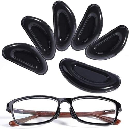 15*7*2mm Adhesive Eye Glasses Nose Pads D Shape Stick On Anti-slip Soft Silicone For Glasses Eyeglasses And Sunglasses