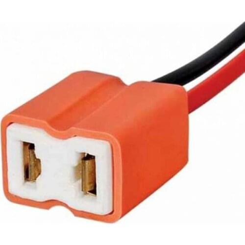 2Pcs/Set H7 Ceramic Car Headlight Connector Plug with Cable Adapter