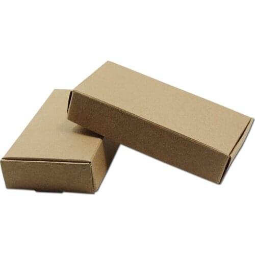 30Pcs/lot Brown Kraft Paper Packaging Box Craft Jewelry Handmade Gift Packing Paperboard Box Candy Snack Carton Box