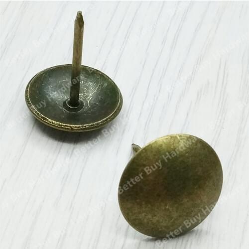 5pcs 20*25mm Antique Brass Upholstery Nail Jewelry Gift Wine Case Box Sofa Decorative Tack Stud Pushpin Door nail