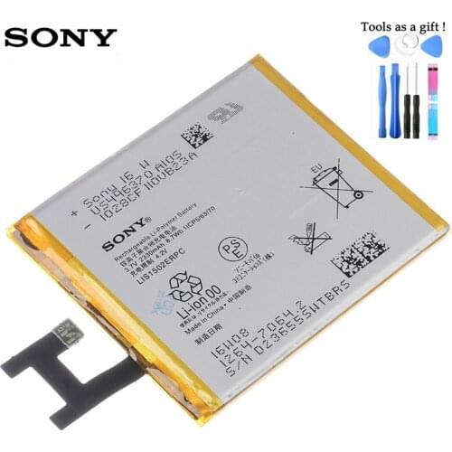 SONY 100% Original LIS1502ERPC 2330mAh Battery For Sony Xperia Z L36h L36 c6602 C6603 S39H C2305 M2 S50H D2303 D2305 D2306
