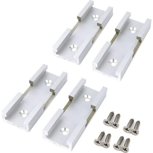 Aluminium Alloy T-Track Cross Connecting Parts Woodworking T-Slot Miter Track Jig With Screws Carpenter Woodworking Tools