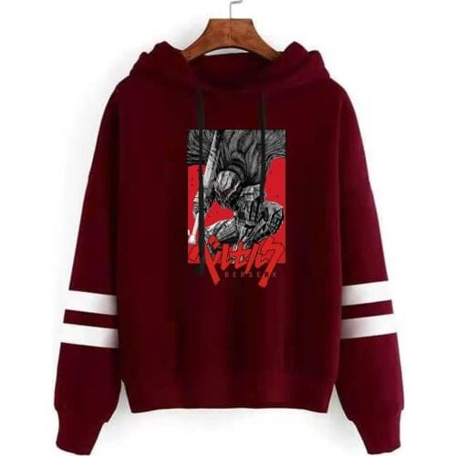 Anime Berserk Guts Hoodies Unisex Loose Sports Casual Hoodies Cartoon Print