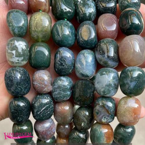 Natural Multicolor Agates Stone Spacer Loose Beads High Quality 15x20mm Smooth Irregular Shape DIY Gem Jewelry Making 38cm a3731