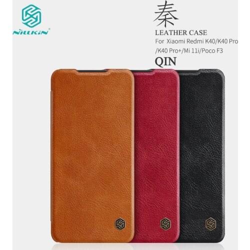 For POCO F3 Case Luxury Vintage PU Leather Flip Cover with Card Slot Case For For Redmi K40 K40 Pro Xiaomi 11i чехол Nillkin Qin