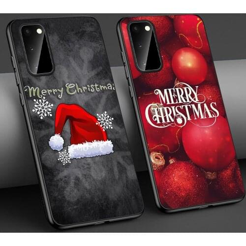 Christma Snow Phone Case for Samsung A50 A51 A71 A40 A70 A20 A20E S10 S20 S9 S8 S7 Edge Ultra Puls Note 10 9 8 Plus Soft Cases