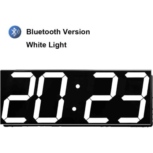 Digital Clock Nordic Minimalist Living Room Decoration Led Wall 3D Alarm Acrylic Mirror Bluetooth Version