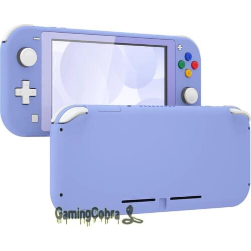 EXtremeRate Soft Touch Purple DIY Replacement Shell Housing Case Cover with Screen Protector for NS Switch Lite