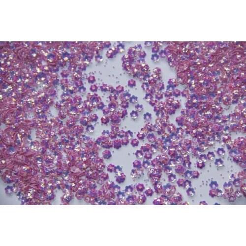 Holographic Pink Flower Nail Glitter 3D Nail Art Glitter Dust Decoration For UV Gel Nail Tool Free Shipping