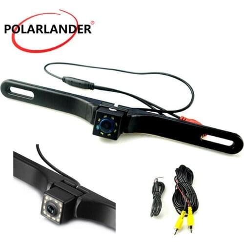 Universal 8 LED Night Vision CCD Car License Plate Frame Rear View Camera Waterproof Reverse Backup parking Camera