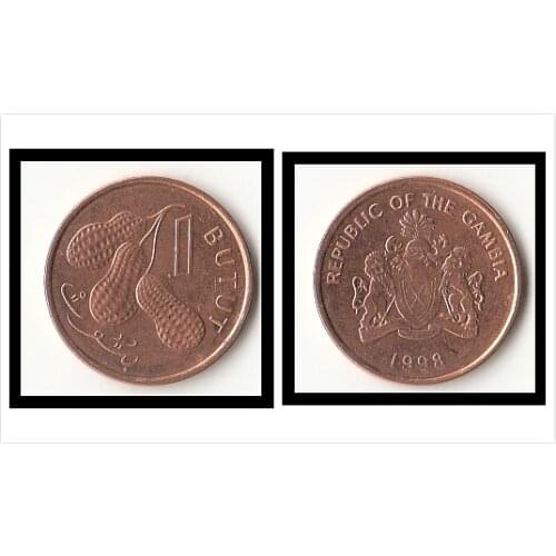 Gambia 1 layout 1998 edition Coins Africa New Original Coin Unc Collectible Real Rare Commemorative