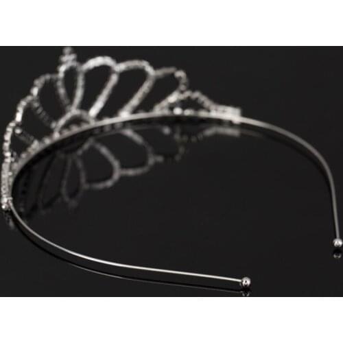Beautiful Shiny Crystal Bridal Tiara Party Pageant Silver Plated Crown Headband Cheap Wedding Tiaras Accessories LX8958
