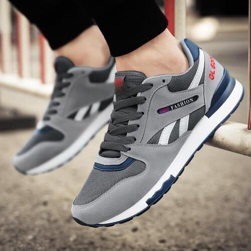 Big Size Summer Lightweight Running Man Sneakers Men Sports Shoes Mens Sport Shoes Gray Baskette Homme Trainers 2021 GMB-1436