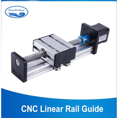 100-500MM Effective Stroke CNC Linear Guide Stage Rail Stroke Ball Screw CNC Linear Rail Guide