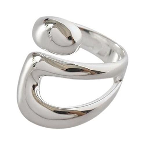 Minimalist Silver Rings for Women Fashion Creative Hollow Irregular Geometric Birthday Party Jewelry Gifts Engagement Rings