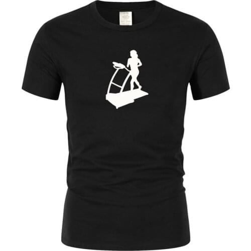 Short sleeve T-shirt printing fun running sports fitness mens T-shirt cotton