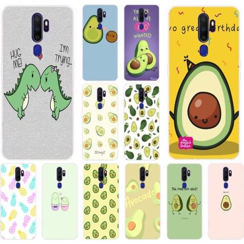 12AS Avocado Aesthetic Soft Silicone Back Cover Case for OPPO A5 A9 2020 A1K A5S A7 AX7 A11X cover funda