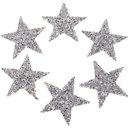 Prettyia 6 Star Iron on Patches Clothes Stickers T - Shirt DIY Badges Applique
