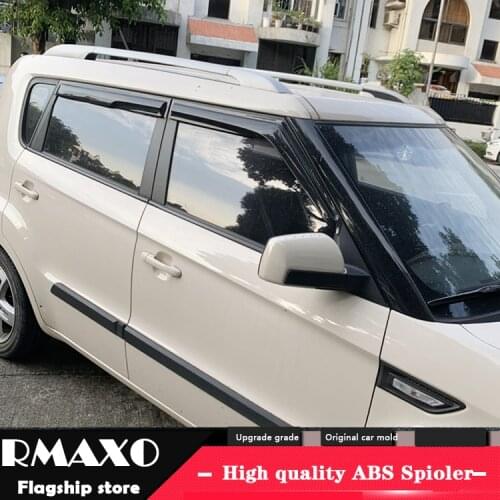 For KIA SOUL hatch-back Plastic Window Visor 2010-2016 Vent Shades Sun Rain Deflector Guard For KIA SOUL