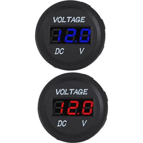 5-48V LED Car Cigarette Lighter Digital Voltmeter Thermometer Applies Universal Car marine motorcycle Voltage Meter