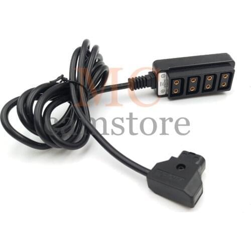 D-tap Breakout Box 1 to 4 D-tap Splitter,P-tap to 4ports Splitter,Dtap Four-Way Splitter Battery hub, 120CM
