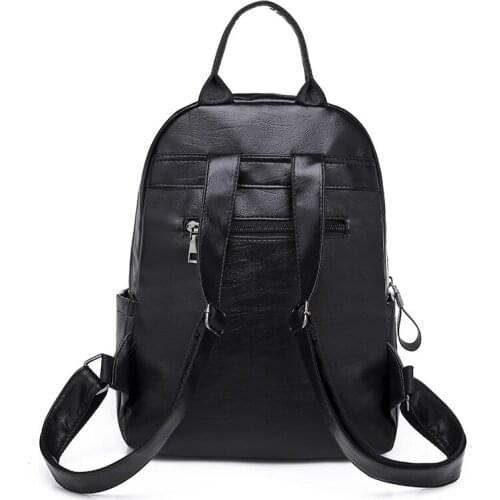 Large Capacity PU Backpack Wear-resistant Waterproof Travel Bag for Women Girls Best Sale-WT