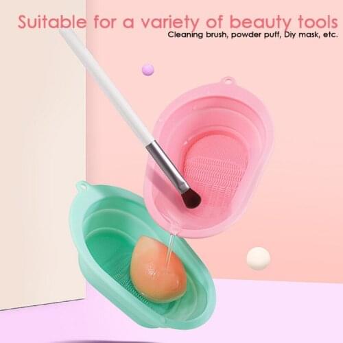 Cosmetic Brush Cleaner Brush Cleansing Pad Foundation Makeup Brush Scrubber Board Pad Make Up Washing Brush Gel Cleaning Mat