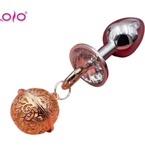 OLO 1PC Adult Product Anal Plug With Big Bell Adult BDSM Games Stainless Steel Anal Sex Butt Plug Stimulator Sex Toys For Women