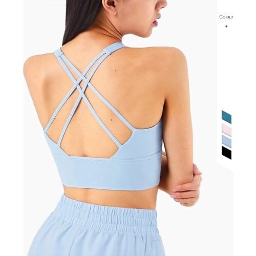 Fitness Running Sports Yoga Vest Tights Top Sports Bra Women Gym Clothing Cross Sexy Beauty Back Female Summer Push Up Underwear