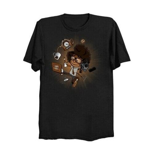 The IT Crowd Maurice Moss s Happy Place Funny Series Comedy Black T-Shirt