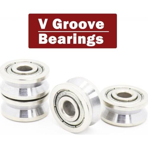 V Groove Sealed Ball Bearing (4PCS) 6*19*6 6*20*9.5*10 mm Pulley Wheel Bearings V2/1 2.5/1 5.5/1.5 Guide Track Rlooer Bearing