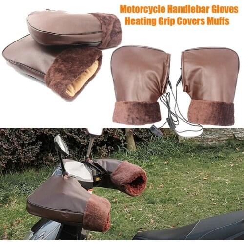 Waterproof Motorcycle Scooter Winter Gloves Quad Bike Handlebar Hand Fur Muffs Gloves Mitts Winter Warmer Winter Thicken Warmer