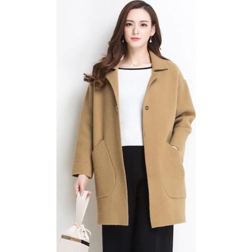 Sweater Women Jumper Sweater 2019 Autumn And Winter Pattern Korean Easy Code Suit-dress Long A Knitting Upper Garment Overcoat