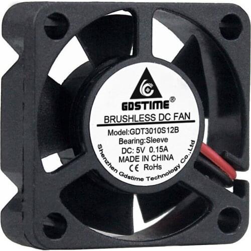 1PCS Gdstime Dupont 2Pin 5V 3cm 3010S 30x30x10mm DC Mini Brushless Cooler Radiator Fan